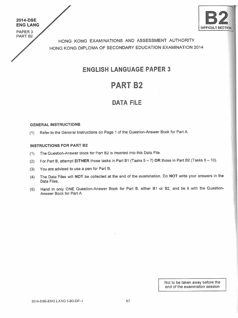 2014 dse english paper 3 b2 答案