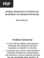 Análise Sensorial e Controle de Qualidade na Indústria