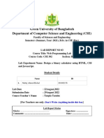 Green University of Bangladesh Department of Computer Science and Engineering (CSE)