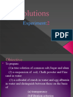 Solutions Experiment: Distinguishing True Solutions, Suspensions and Colloids