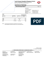 TEST(s) Normal UNIT(s) : WBC HGB HCT PLT