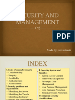 SECURITY AND MANAGEMENT