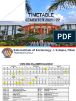 Semester 4 Timetable