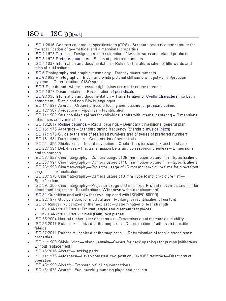 iso LIST | PDF | Screw | Belt (Mechanical)