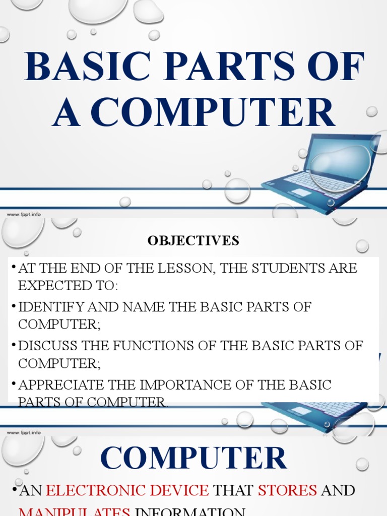 Computer Parts Names And Functions