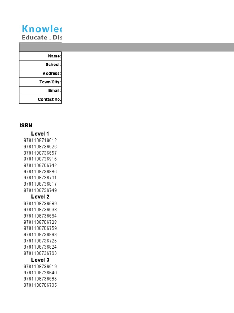 Cambridge Little Steps Order Form | PDF | Home & Garden