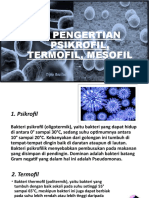 Pengertian Psikrofil, Termofil, Mesofil