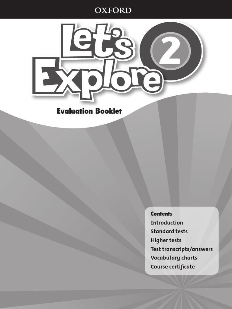 Lets Explore 2 Evaluation Booklet Másolata PDF Vocabulary Evaluation