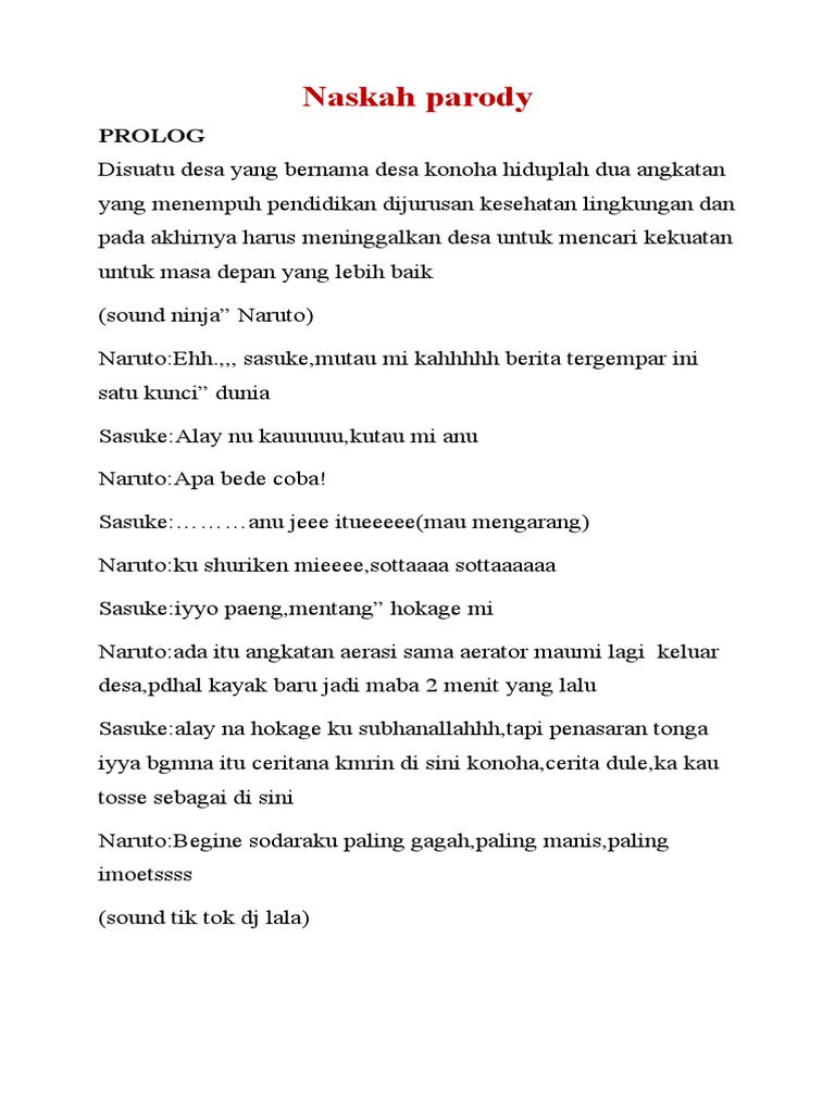 Naskah Parody Ramah Tamah 2021 PDF