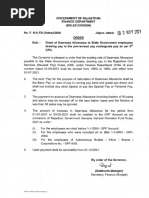 DA Rates for Rajasthan Government Employees | PDF | Employment ...