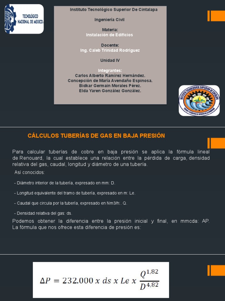 Calculo de Gas Natural | PDF | Tubería (transporte de fluidos) | Gases