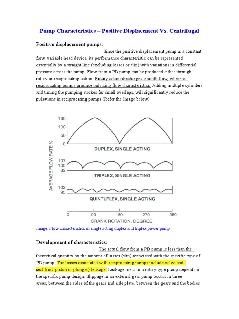 Comparing Positive Displacement and Centrifugal Pumps | PDF | Pump ...