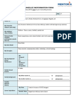 Advanced Counsellee Information Form