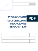 Procedimiento para Creación de Ubicaciones SAP