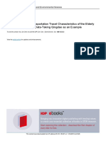 Analysis of Public Transportation Travel Characteristics of The Elderly Based On IC Card Big Data