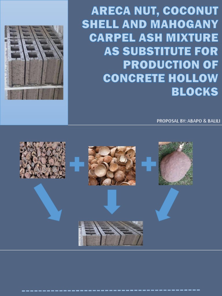 Coconut Shells in Concrete Hollow Blocks | PDF | Concrete | Cement