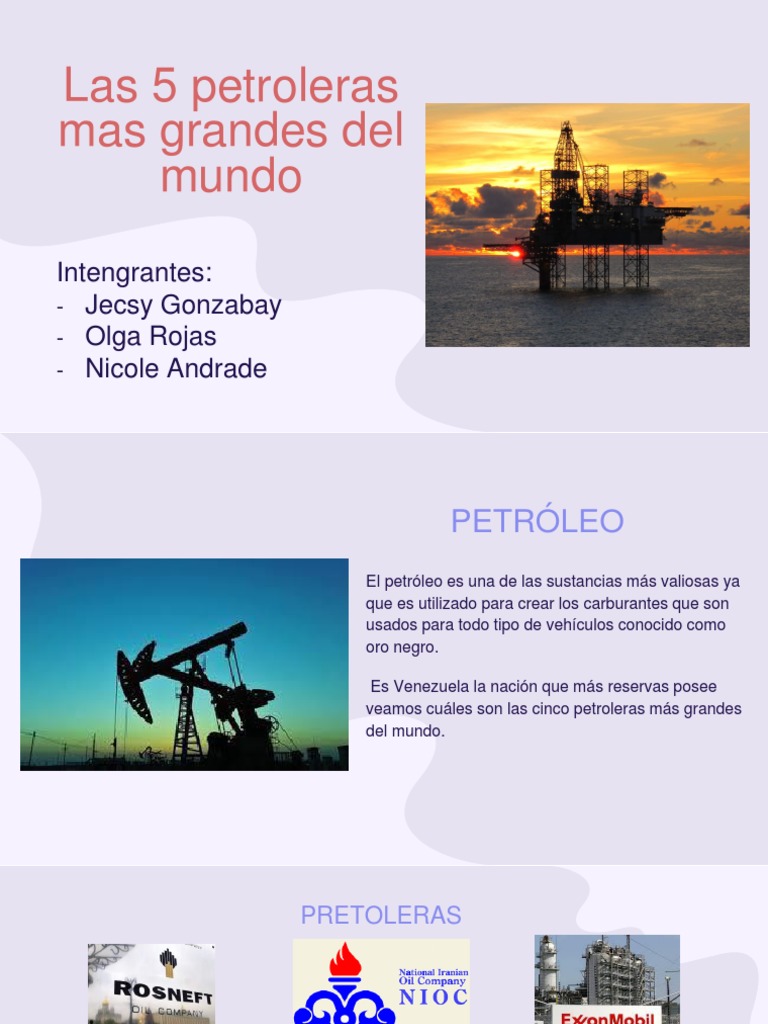 Las 5 Petroleras Mas Grandes Del Mundo PDF Petróleo Rosneft