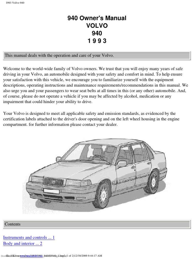 VOLVO 940 REPAIR MANUAL PDF FREE DOWNLOAD visual data 2