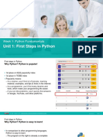 OpenSAP Python1 Week 1 Unit 1 Firststeps Presentation