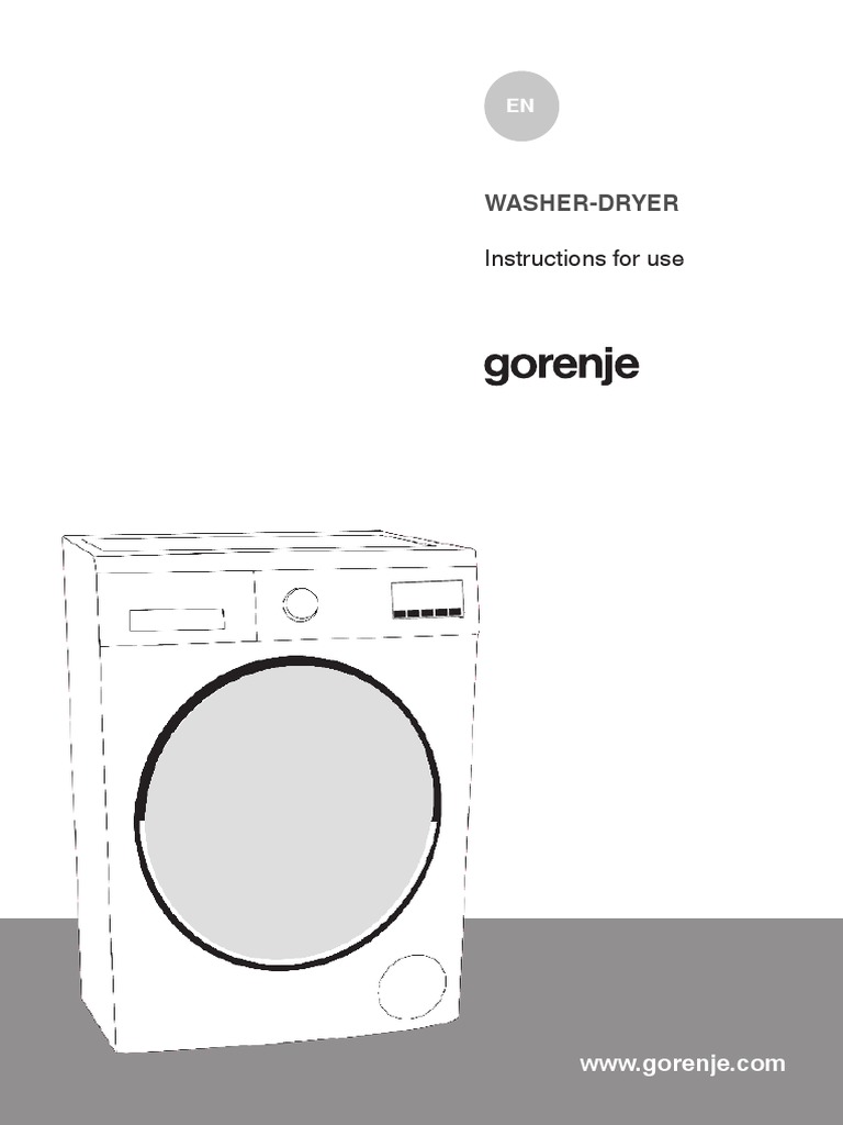 Washer-Dryer: Instructions For Use | PDF | Laundry | Washing Machine