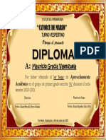 Diplomas Catorce de Marzo Mauricio