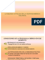 La Iglesia Catolica en La His Pa No America Colonial
