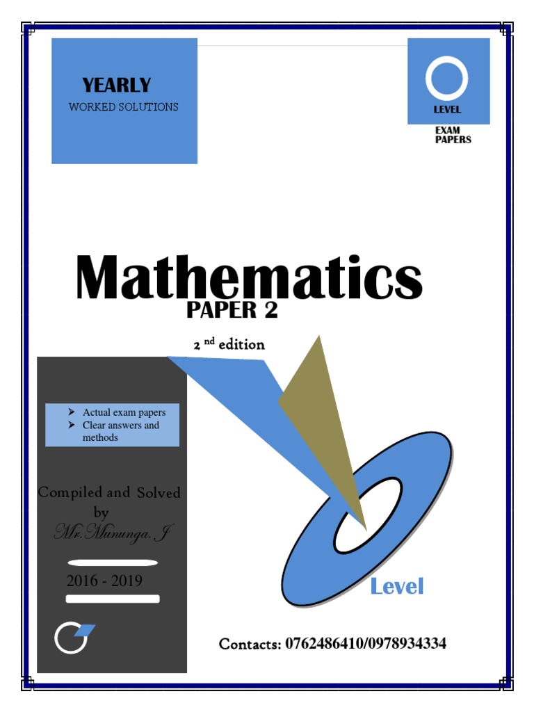 O LEVEL MATHEMATICS P2-Senior | PDF | Latitude | Determinant