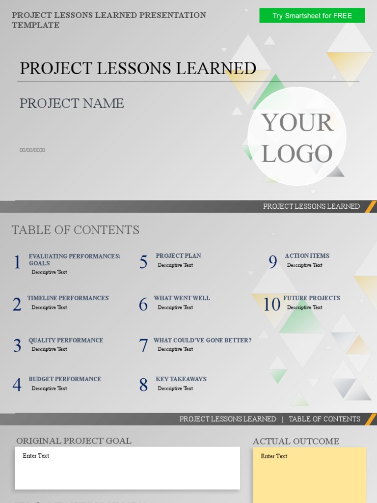 Ic Projects Lessons Learned Presentation Powerpoint 11070 Pdf