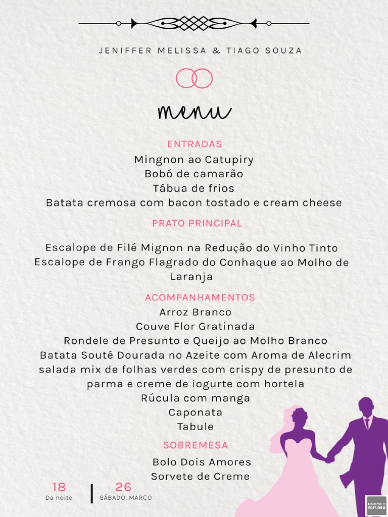 Menu de Casamento | PDF