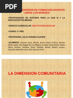 La dimensión comunitaria