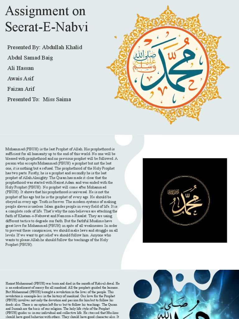 Presentation 6 | PDF | Prophets And Messengers In Islam | Muhammad