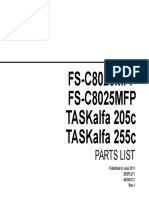 Fs-C8020Mfp Fs-C8025Mfp Taskalfa 205C Taskalfa 255C: Parts List