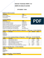 Relatório de status do produto C15 D8 (TXG02754