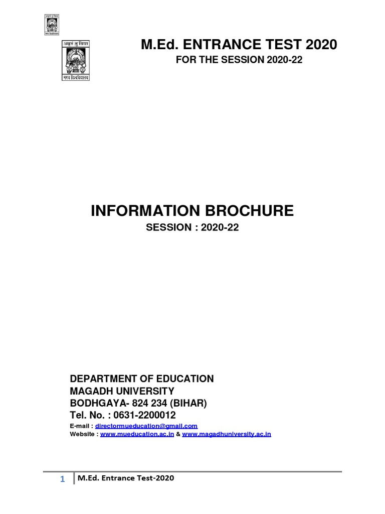 Revised m ed prospectus 2020 pdf university and college admission