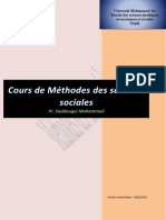 Cours de Methodes Des Sciences Sociales 66144379