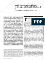 Reduced Postprandial Concentrations of Intact Biologically Active Glucagon-Like Peptide 1 in Type 2 Diabetic Patients