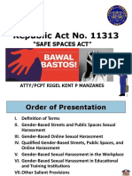 RA 11313 (Safe Spaces Act)