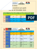 Gronograma de Monitoreo Mes de Agosto 2022