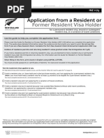 INZ 1242 Resident Visa Declaration Form | PDF | Travel Visa | Immigration