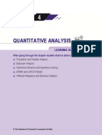 Quantitative Analysis: After Going Through The Chapter Student Shall Be Able To Understand