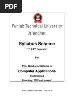 PTU - PGDCA Syllabus