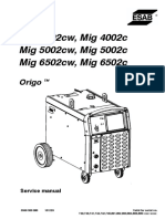 ESAB Origo Mig 4002cw, 4002c, 5002cw, 5002c, 6502cw, 6502c Instruction Manual