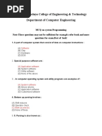 NPTEL SE Model Question Paper Set 1 | PDF | Class (Computer Programming ...