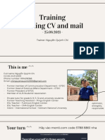 Training Write CV and Mail