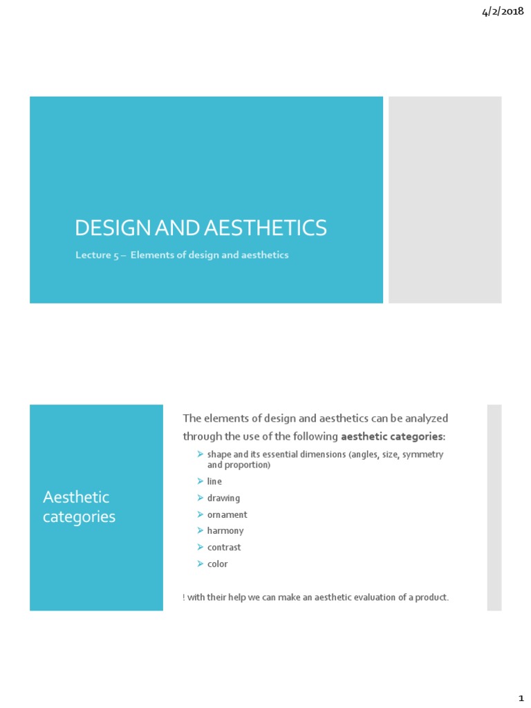 Aesthetic Design Elements Explained | PDF | Shape | Aesthetics