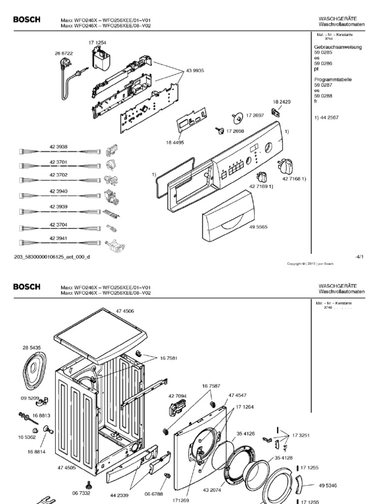 Despiece lavadora bosch