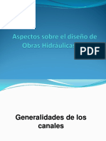 7. Aspectos sobre el diseño de OH parte I. Canales. Clas. Form. C. Erodables. C. No Erodables