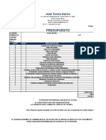 Presupuesto mantenimiento vehículo Grupo Bimbo