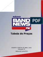 TABELA BANDNEWS FM 2021 
