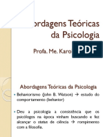 Principais Abordagens Teóricas Da Psicologia Do Sec. XX